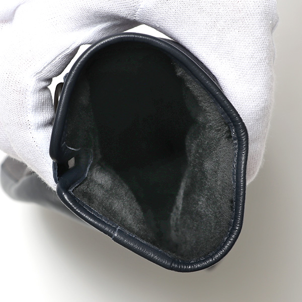  本革 イタリア製 レザー 手袋 メンズ 男性 グローブ ブルー ネイビー 青色 フィット性 スマホ タッチパネル 対応 暖かい チクチクしない 肌触り 良い プレゼント 誕生日 クリスマス