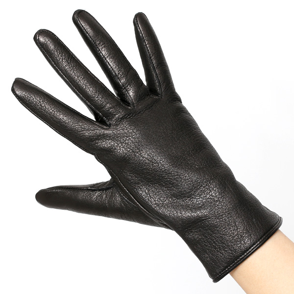  手袋 レディース 革手袋 本革 レザー カシミヤ 日本製 女性 婦人 グローブ 防寒 鹿革 カシミア 暖かい ブラック 黒 黒色 国産 皮 てぶくろ 送料無料 プレゼント ギフト 化粧箱付き ブランド KURODA(クロダ)