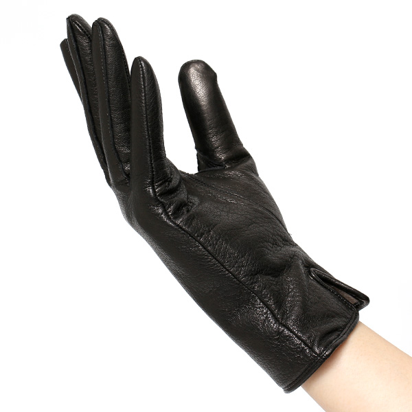  手袋 レディース 革手袋 本革 レザー カシミヤ 日本製 女性 婦人 グローブ 防寒 鹿革 カシミア 暖かい ブラック 黒 黒色 国産 皮 てぶくろ 送料無料 プレゼント ギフト 化粧箱付き ブランド KURODA(クロダ)