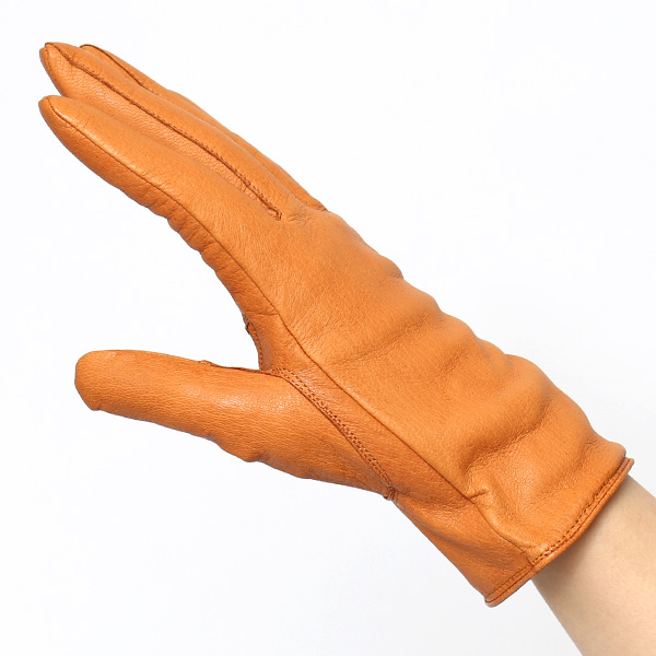  手袋 レディース 革手袋 本革 レザー カシミヤ 日本製 女性 婦人 グローブ 防寒 鹿革 カシミア 暖かい キャメル ブラウン 茶 茶色 国産 皮 てぶくろ 送料無料 プレゼント ギフト 化粧箱付き ブランド KURODA(クロダ)