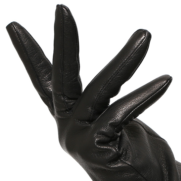  レディース 革 手袋 日本製 カシミヤ ディアスキン レザー ニット リブ グローブ 暖かい 上品 ブラック 黒 黒色 国産 本革 鹿革 カシミア 100％ 女性 婦人 プレゼント ギフト 化粧箱 付き ブランド KURODA(クロダ)