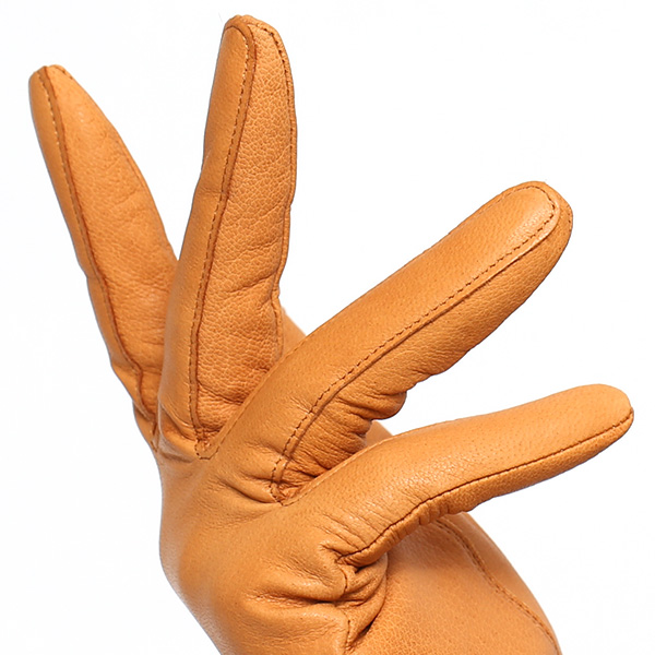  レディース 革 手袋 日本製 カシミヤ ディアスキン レザー ニット リブ グローブ 暖かい 上品 キャメル ブラウン 茶 茶色 国産 本革 鹿革 カシミア 100％ 女性 婦人 プレゼント ギフト 化粧箱 付き ブランド KURODA(クロダ)