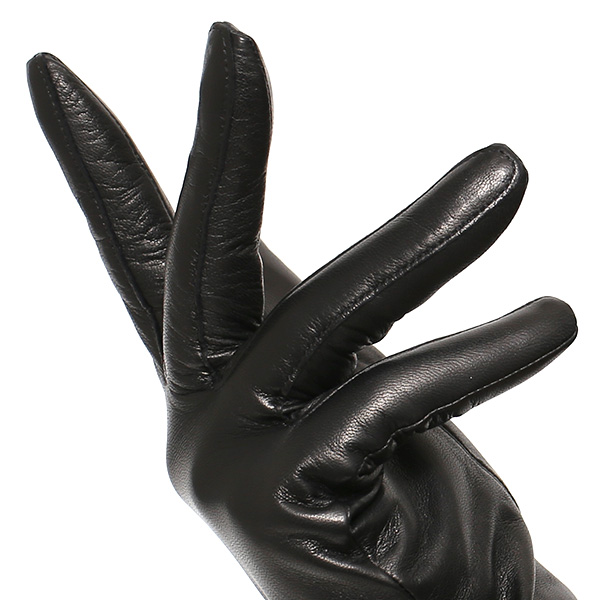  日本製 手袋 レディース ブランド カシミア 100％ レザー グローブ ニットリブ 防寒 カシミヤ ブラック 黒 黒色 イタリーラム 上質 羊革 皮 女性 上品 婦人 プレゼント 化粧箱付き 国産 KURODA(クロダ)