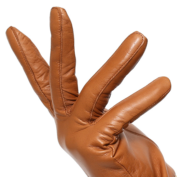  日本製 手袋 レディース ブランド カシミア 100％ レザー グローブ ニットリブ 防寒 カシミヤ キャメル ブラウン 茶 茶色 イタリーラム 上質 羊革 皮 女性 上品 婦人 プレゼント 化粧箱付き 国産 KURODA(クロダ)