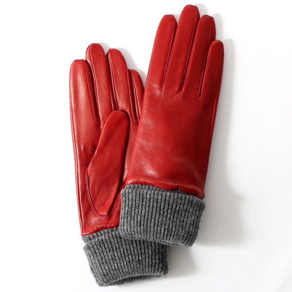 KURODA(クロダ) 羊革 レディース 手袋 レッド