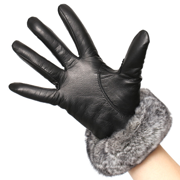  手袋 レディース 革手袋 レザー レッキス ラビットファー イタリーラム 羊革 暖かい 女性用 グローブ ブラック 黒 黒色 嫁 妻 彼女 娘 記念日 クリスマス 誕生日 プレゼント ギフト 化粧箱 付き ブランド KURODA(クロダ)