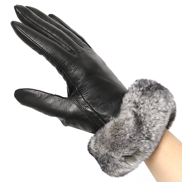  手袋 レディース 革手袋 レザー レッキス ラビットファー イタリーラム 羊革 暖かい 女性用 グローブ ブラック 黒 黒色 嫁 妻 彼女 娘 記念日 クリスマス 誕生日 プレゼント ギフト 化粧箱 付き ブランド KURODA(クロダ)