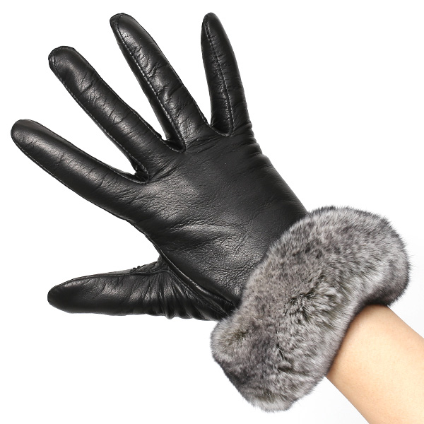  手袋 レディース 革手袋 レザー レッキス ラビットファー イタリーラム 羊革 暖かい 女性用 グローブ ブラック 黒 黒色 嫁 妻 彼女 娘 記念日 クリスマス 誕生日 プレゼント ギフト 化粧箱 付き ブランド KURODA(クロダ)