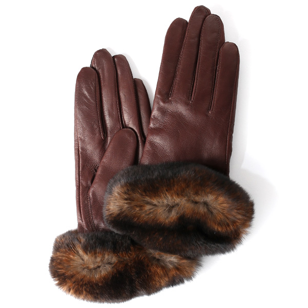 KURODA(クロダ) 羊革 レディース 手袋 ブラウン