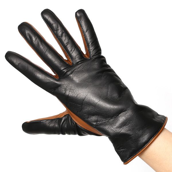 革手袋 レディース カシミヤ 日本製 女性用 レザー グローブ イタリーラム 羊革 国産 ブランド 暖かい ブラック 黒 黒色 バイカラー カシミア 冬 プレゼント ギフト 彼女 妻 嫁 誕生日 クリスマス KURODA(クロダ)