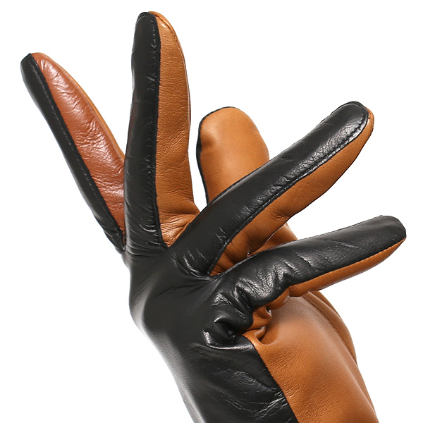 革手袋 レディース カシミヤ 日本製 女性用 レザー グローブ イタリーラム 羊革 国産 ブランド 暖かい ブラック 黒 黒色 バイカラー カシミア 冬 プレゼント ギフト 彼女 妻 嫁 誕生日 クリスマス KURODA(クロダ)