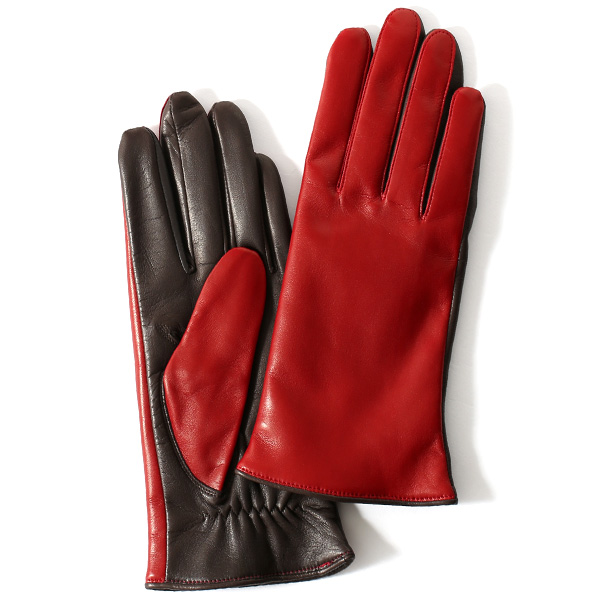 KURODA(クロダ) 羊革 レディース 手袋 レッド