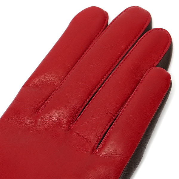 革手袋 レディース カシミヤ 日本製 女性用 レザー グローブ イタリーラム 羊革 国産 ブランド 暖かい レッド ワイン 赤色 バイカラー カシミア 冬 プレゼント ギフト 彼女 妻 嫁 誕生日 クリスマス KURODA(クロダ)