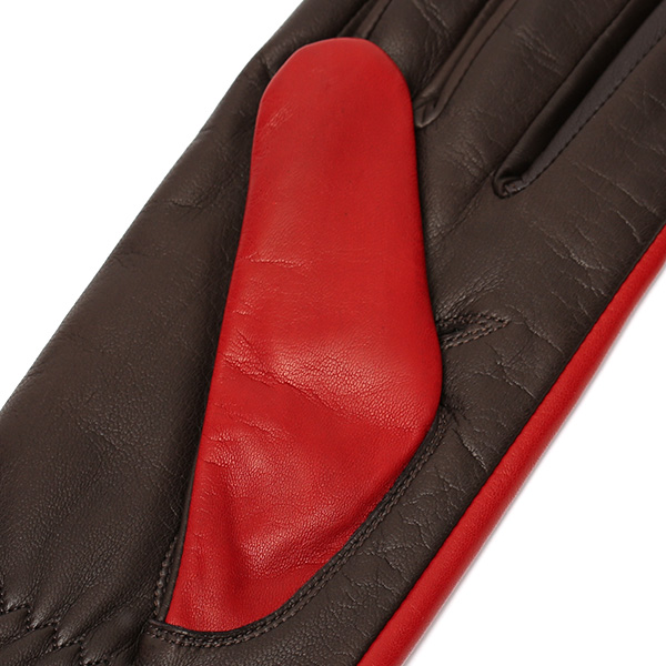 革手袋 レディース カシミヤ 日本製 女性用 レザー グローブ イタリーラム 羊革 国産 ブランド 暖かい レッド ワイン 赤色 バイカラー カシミア 冬 プレゼント ギフト 彼女 妻 嫁 誕生日 クリスマス KURODA(クロダ)