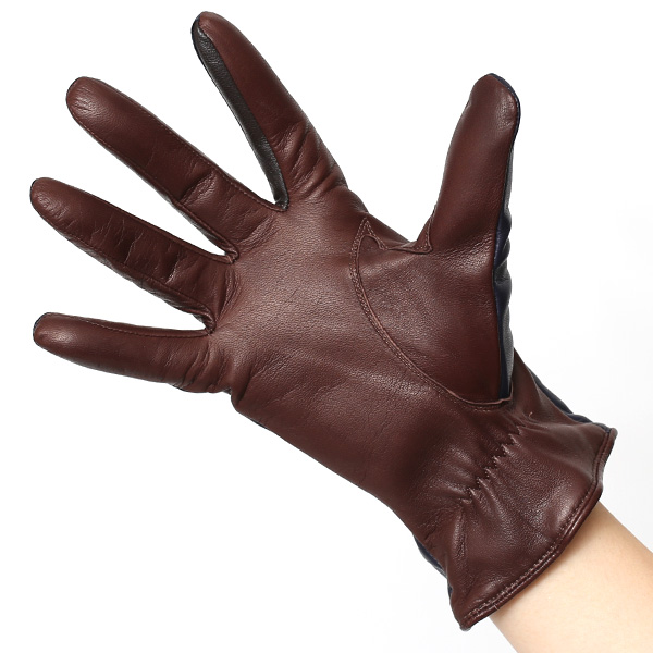  革手袋 レディース カシミヤ 日本製 女性用 レザー グローブ イタリーラム 羊革 国産 ブランド 暖かい ブルー ネイビー 青色 バイカラー カシミア 冬 プレゼント ギフト 彼女 妻 嫁 誕生日 クリスマス KURODA(クロダ)