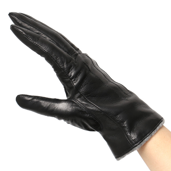 手袋 レディース 革 カシミア 日本製 ブランド イタリーラム 化粧箱 付き 女性 レザー 皮 グローブ ブラック 黒 黒色 暖かい カシミヤ 100% 防寒 保温 防風 冬 ビジネス 国産 専門 ブランド KURODA(クロダ)