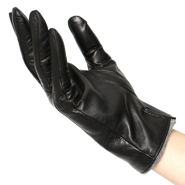 手袋 レディース 革 カシミア 日本製 ブランド イタリーラム 化粧箱 付き 女性 レザー 皮 グローブ ブラック 黒 黒色 暖かい カシミヤ 100% 防寒 保温 防風 冬 ビジネス 国産 専門 ブランド KURODA(クロダ)