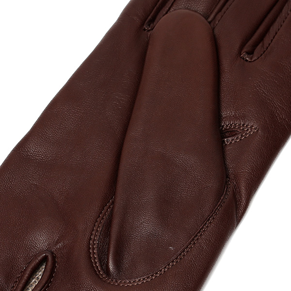手袋 レディース 革 カシミア 日本製 ブランド イタリーラム 化粧箱 付き 女性 レザー 皮 グローブ ブラウン 茶 茶色 暖かい カシミヤ 100% 防寒 保温 防風 冬 ビジネス 国産 専門 ブランド KURODA(クロダ)