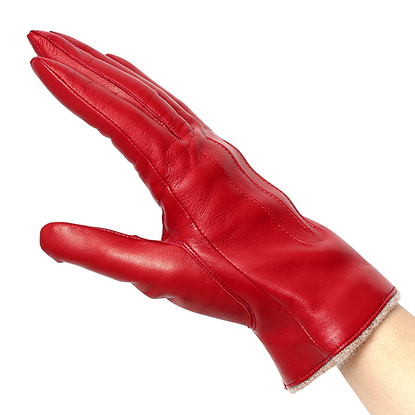  手袋 レディース 革 カシミア 日本製 ブランド イタリーラム 化粧箱 付き 女性 レザー 皮 グローブ レッド ワイン 赤色 暖かい カシミヤ 100％ 防寒 保温 防風 冬 ビジネス 国産 専門 ブランド KURODA(クロダ)