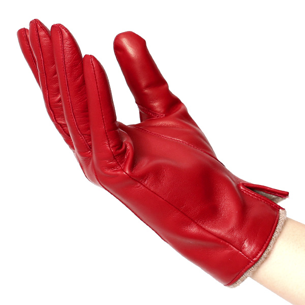  手袋 レディース 革 カシミア 日本製 ブランド イタリーラム 化粧箱 付き 女性 レザー 皮 グローブ レッド ワイン 赤色 暖かい カシミヤ 100％ 防寒 保温 防風 冬 ビジネス 国産 専門 ブランド KURODA(クロダ)