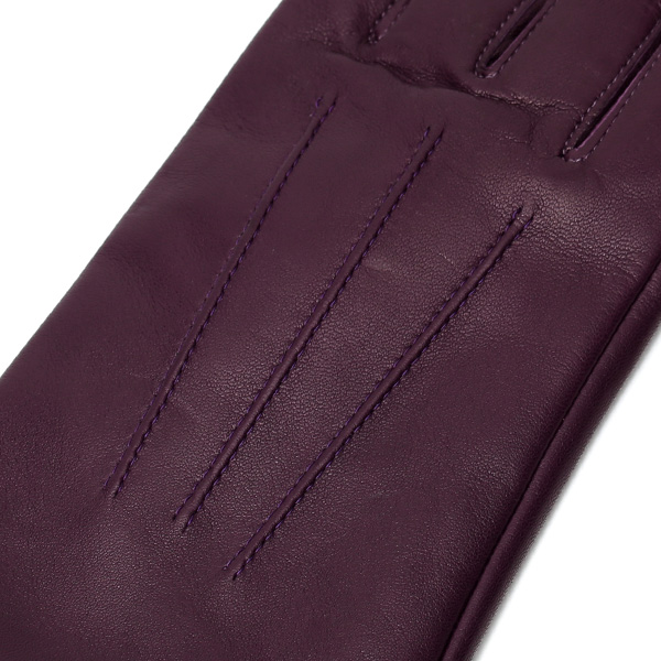 手袋 レディース 革 カシミア 日本製 ブランド イタリーラム 化粧箱 付き 女性 レザー 皮 グローブ パープル 紫色 暖かい カシミヤ 100% 防寒 保温 防風 冬 ビジネス 国産 専門 ブランド KURODA(クロダ)