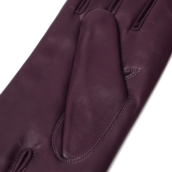 手袋 レディース 革 カシミア 日本製 ブランド イタリーラム 化粧箱 付き 女性 レザー 皮 グローブ パープル 紫色 暖かい カシミヤ 100% 防寒 保温 防風 冬 ビジネス 国産 専門 ブランド KURODA(クロダ)