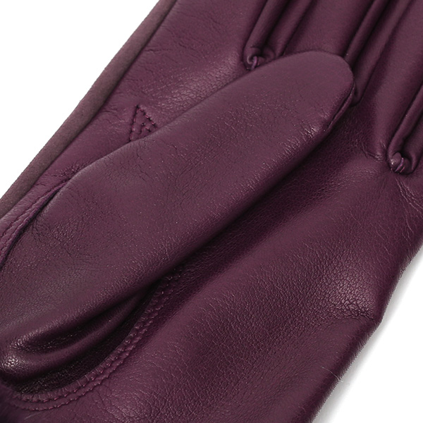 革手袋 スエード ファー付き レディース カシミア混 裏地 レッキス ラビットファー リアルファー うさぎ 毛皮 パープル 紫色 女性 本革 レザー スウェード 本皮 暖かい 上品 おしゃれ 送料無料 KURODA(クロダ)