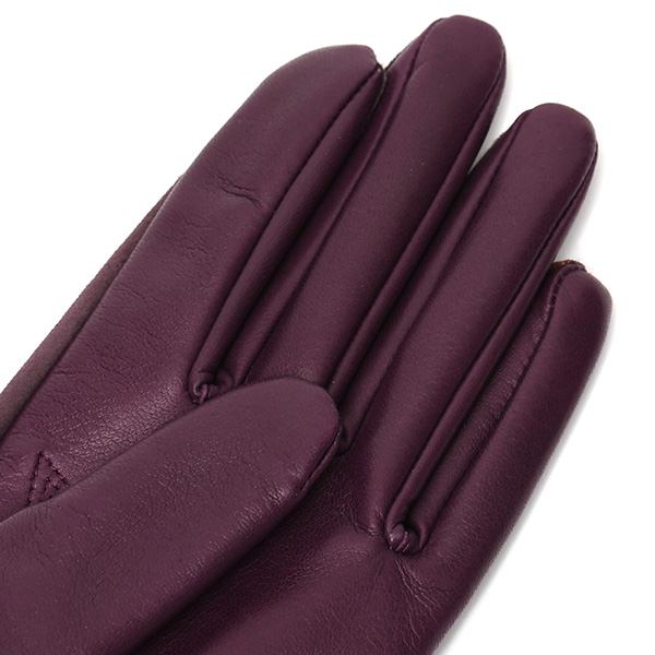 革手袋 スエード ファー付き レディース カシミア混 裏地 レッキス ラビットファー リアルファー うさぎ 毛皮 パープル 紫色 女性 本革 レザー スウェード 本皮 暖かい 上品 おしゃれ 送料無料 KURODA(クロダ)