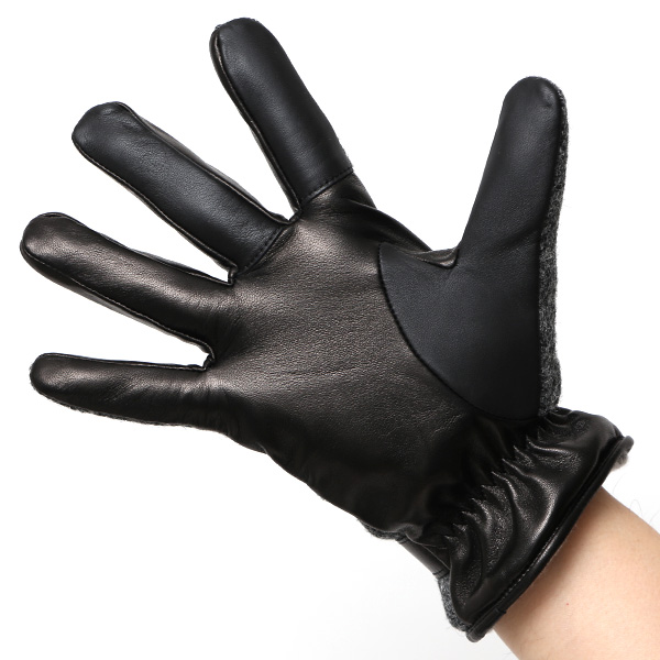  ハリスツイード 手袋 メンズ スマホ カシミヤ カシミア 日本製 ベルト付き 国産 本革 皮 レザー グレー グレイ 灰色 通勤 通学 彼氏 旦那 夫 息子 誕生日 クリスマス プレゼント 冬 グローブ ブランド KURODA(クロダ)