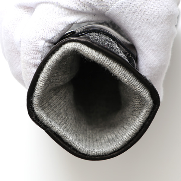  ハリスツイード 手袋 メンズ スマホ カシミヤ カシミア 日本製 ベルト付き 国産 本革 皮 レザー グレー グレイ 灰色 通勤 通学 彼氏 旦那 夫 息子 誕生日 クリスマス プレゼント 冬 グローブ ブランド KURODA(クロダ)