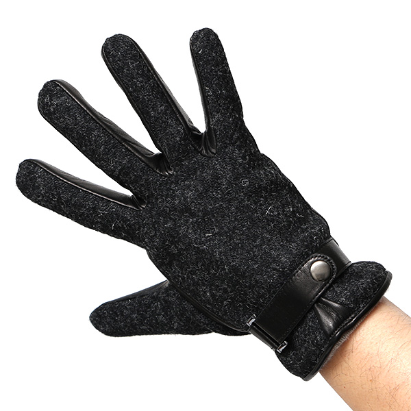 ハリスツイード 手袋 メンズ スマホ カシミヤ カシミア 日本製 ベルト付き 国産 本革 皮 レザー グレー グレイ 灰色 通勤 通学 彼氏 旦那 夫 息子 誕生日 クリスマス プレゼント 冬 グローブ ブランド KURODA(クロダ)