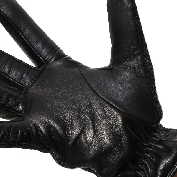 ハリスツイード 手袋 メンズ スマホ カシミヤ カシミア 日本製 ベルト付き 国産 本革 皮 レザー グレー グレイ 灰色 通勤 通学 彼氏 旦那 夫 息子 誕生日 クリスマス プレゼント 冬 グローブ ブランド KURODA(クロダ)