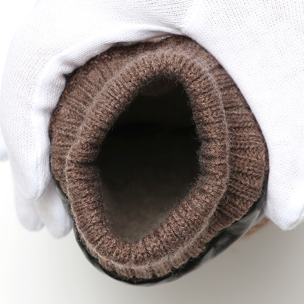  手袋 ハリスツイード メンズ ブランド 革 タッチパネル対応 カシミヤ 100％ カシミア 裏地 リブ グローブ ブラウン 茶 茶色 Harris Tweed チェック 柄 導電 本革 イタリーラム 羊革 英国 生地 日本製 KURODA(クロダ)