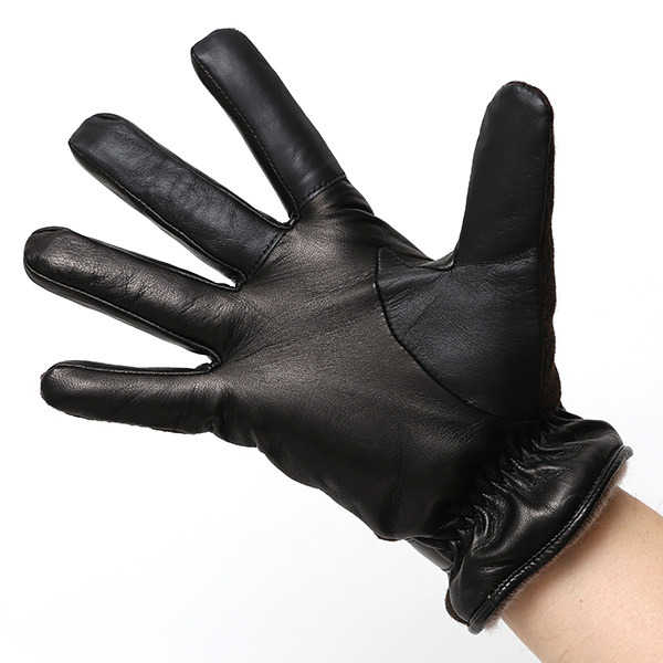  ムーン MOON 手袋 メンズ スマートフォン対応 カシミヤ レザー ベルト付き 日本製 革手袋 防寒 ブラウン 茶 茶色 男性用 紳士 暖かい カシミア グローブ イタリーラム 羊革 導電 皮 国産 ブランド KURODA(クロダ)