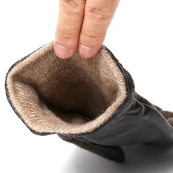  ムーン MOON 手袋 メンズ スマートフォン対応 カシミヤ レザー ベルト付き 日本製 革手袋 防寒 ブラウン 茶 茶色 男性用 紳士 暖かい カシミア グローブ イタリーラム 羊革 導電 皮 国産 ブランド KURODA(クロダ)