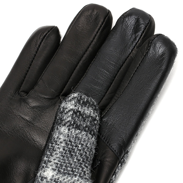  ムーン MOON 手袋 メンズ スマートフォン対応 カシミヤ レザー ベルト付き 日本製 革手袋 防寒 グレー グレイ 灰色 男性用 紳士 暖かい カシミア グローブ イタリーラム 羊革 導電 皮 国産 ブランド KURODA(クロダ)