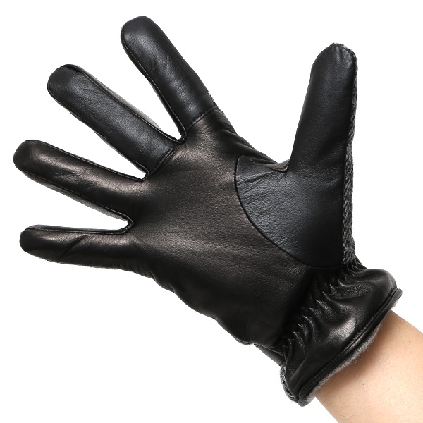  ムーン MOON 手袋 メンズ スマートフォン対応 カシミヤ レザー ベルト付き 日本製 革手袋 防寒 グレー グレイ 灰色 男性用 紳士 暖かい カシミア グローブ イタリーラム 羊革 導電 皮 国産 ブランド KURODA(クロダ)