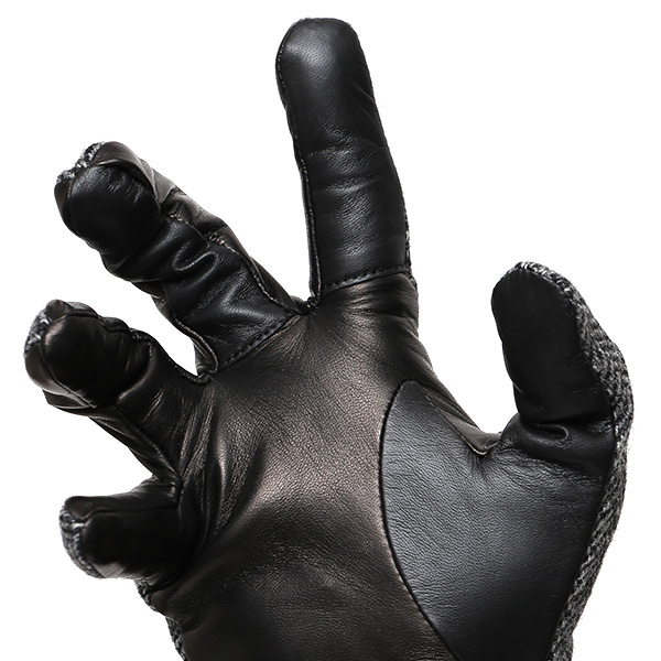  ムーン MOON 手袋 メンズ スマートフォン対応 カシミヤ レザー ベルト付き 日本製 革手袋 防寒 グレー グレイ 灰色 男性用 紳士 暖かい カシミア グローブ イタリーラム 羊革 導電 皮 国産 ブランド KURODA(クロダ)