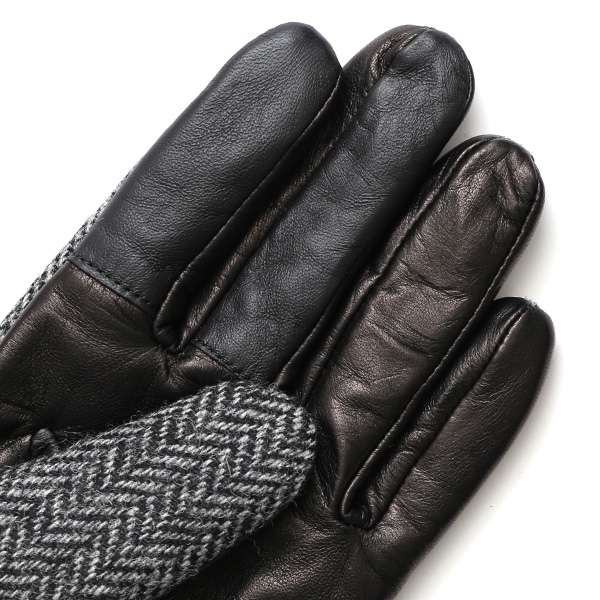  ムーン MOON 手袋 メンズ スマートフォン対応 カシミヤ レザー ベルト付き 日本製 革手袋 防寒 グレー グレイ 灰色 男性用 紳士 暖かい カシミア グローブ イタリーラム 羊革 導電 皮 国産 ブランド KURODA(クロダ)