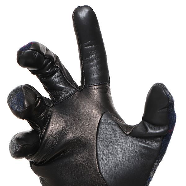  ムーン MOON 手袋 メンズ スマートフォン対応 カシミヤ レザー ベルト付き 日本製 革手袋 防寒 ブルー ネイビー 青色 男性用 紳士 暖かい カシミア グローブ イタリーラム 羊革 導電 皮 国産 ブランド KURODA(クロダ)