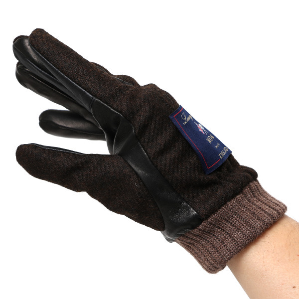  ムーン 手袋 メンズ スマホ MOON カシミヤ イタリアラム レザー 羊革 タッチパネル 導電 革 ブラウン 茶 茶色 男性 彼氏 夫 旦那 誕生日 クリスマス プレゼント 通勤 通学 日本製 国産 ブランド KURODA(クロダ)