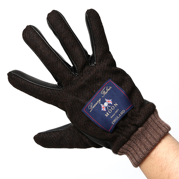  ムーン 手袋 メンズ スマホ MOON カシミヤ イタリアラム レザー 羊革 タッチパネル 導電 革 ブラウン 茶 茶色 男性 彼氏 夫 旦那 誕生日 クリスマス プレゼント 通勤 通学 日本製 国産 ブランド KURODA(クロダ)