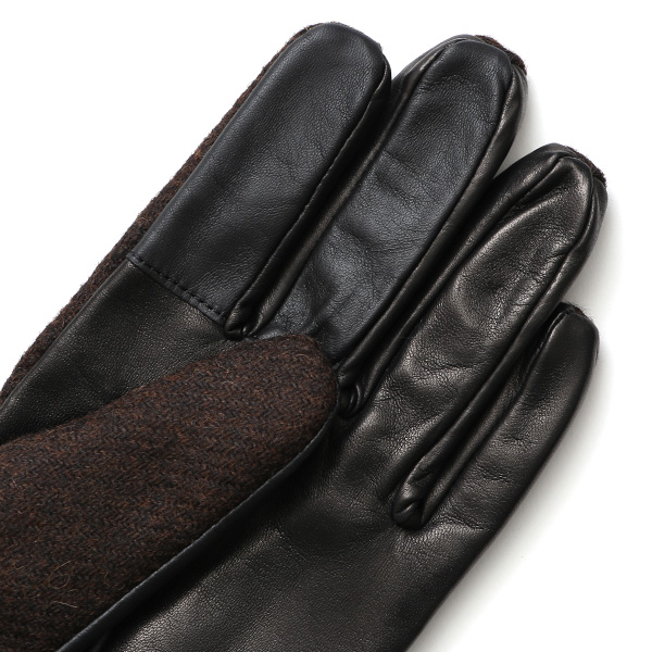  ムーン 手袋 メンズ スマホ MOON カシミヤ イタリアラム レザー 羊革 タッチパネル 導電 革 ブラウン 茶 茶色 男性 彼氏 夫 旦那 誕生日 クリスマス プレゼント 通勤 通学 日本製 国産 ブランド KURODA(クロダ)