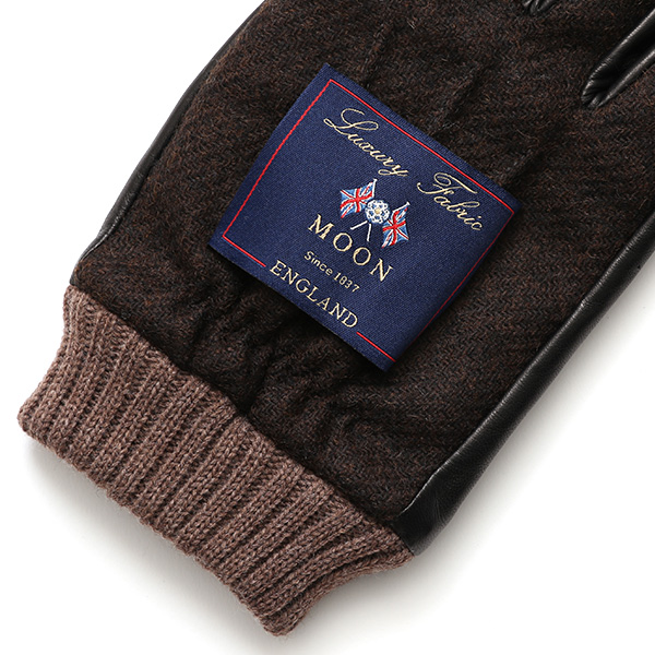  ムーン 手袋 メンズ スマホ MOON カシミヤ イタリアラム レザー 羊革 タッチパネル 導電 革 ブラウン 茶 茶色 男性 彼氏 夫 旦那 誕生日 クリスマス プレゼント 通勤 通学 日本製 国産 ブランド KURODA(クロダ)