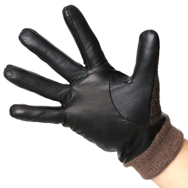  ムーン 手袋 メンズ スマホ MOON カシミヤ イタリアラム レザー 羊革 タッチパネル 導電 革 ブラウン 茶 茶色 男性 彼氏 夫 旦那 誕生日 クリスマス プレゼント 通勤 通学 日本製 国産 ブランド KURODA(クロダ)