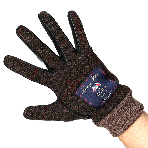  ムーン 手袋 メンズ スマホ MOON カシミヤ イタリアラム レザー 羊革 タッチパネル 導電 革 ブラウン 茶 茶色 男性 彼氏 夫 旦那 誕生日 クリスマス プレゼント 通勤 通学 日本製 国産 ブランド KURODA(クロダ)