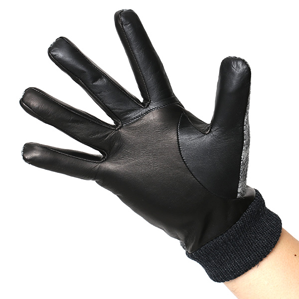  ムーン 手袋 メンズ スマホ MOON カシミヤ イタリアラム レザー 羊革 タッチパネル 導電 革 グレー グレイ 灰色 男性 彼氏 夫 旦那 誕生日 クリスマス プレゼント 通勤 通学 日本製 国産 ブランド KURODA(クロダ)