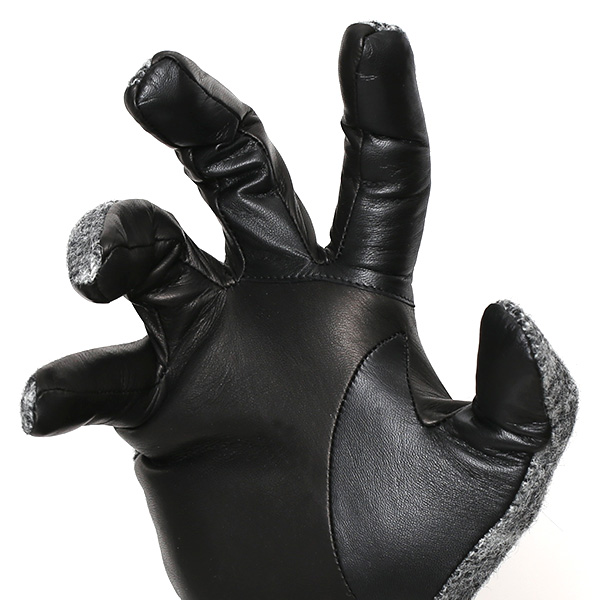  ムーン 手袋 メンズ スマホ MOON カシミヤ イタリアラム レザー 羊革 タッチパネル 導電 革 グレー グレイ 灰色 男性 彼氏 夫 旦那 誕生日 クリスマス プレゼント 通勤 通学 日本製 国産 ブランド KURODA(クロダ)