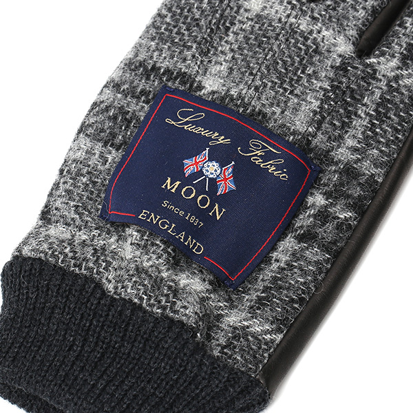  ムーン 手袋 メンズ スマホ MOON カシミヤ イタリアラム レザー 羊革 タッチパネル 導電 革 グレー グレイ 灰色 男性 彼氏 夫 旦那 誕生日 クリスマス プレゼント 通勤 通学 日本製 国産 ブランド KURODA(クロダ)