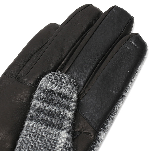  ムーン 手袋 メンズ スマホ MOON カシミヤ イタリアラム レザー 羊革 タッチパネル 導電 革 グレー グレイ 灰色 男性 彼氏 夫 旦那 誕生日 クリスマス プレゼント 通勤 通学 日本製 国産 ブランド KURODA(クロダ)